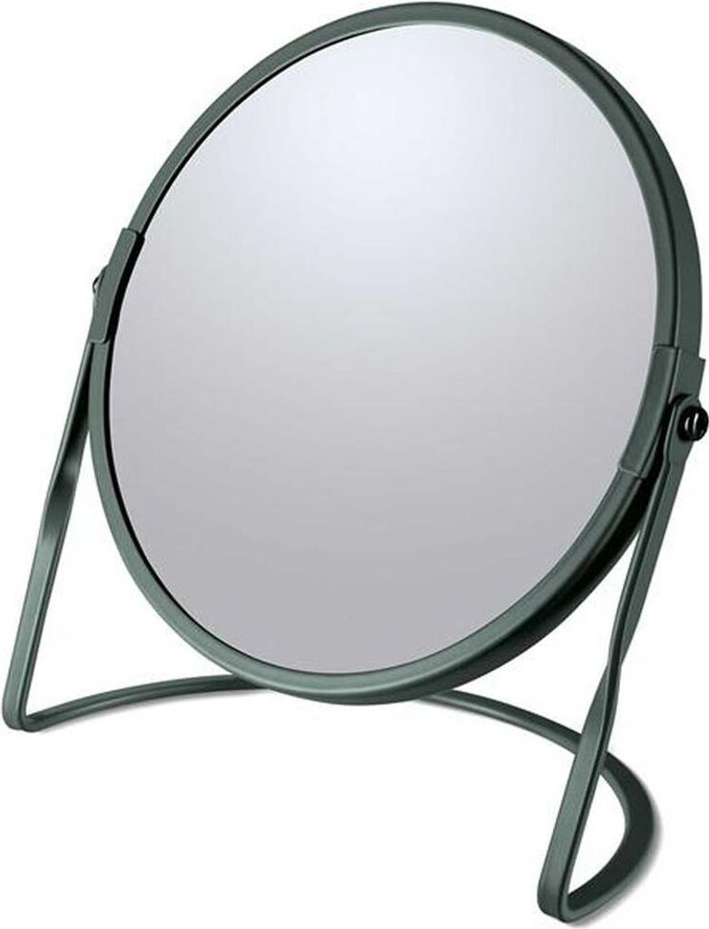 Spirella Schminkspiegel Kosmetikspiegel Badezimmerspiegel "Akira" 5-Fach Vergrößerung - matt Dunkelgrün