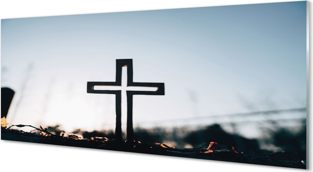 Glasbilder 125x50 Wandkunst Kreuz
