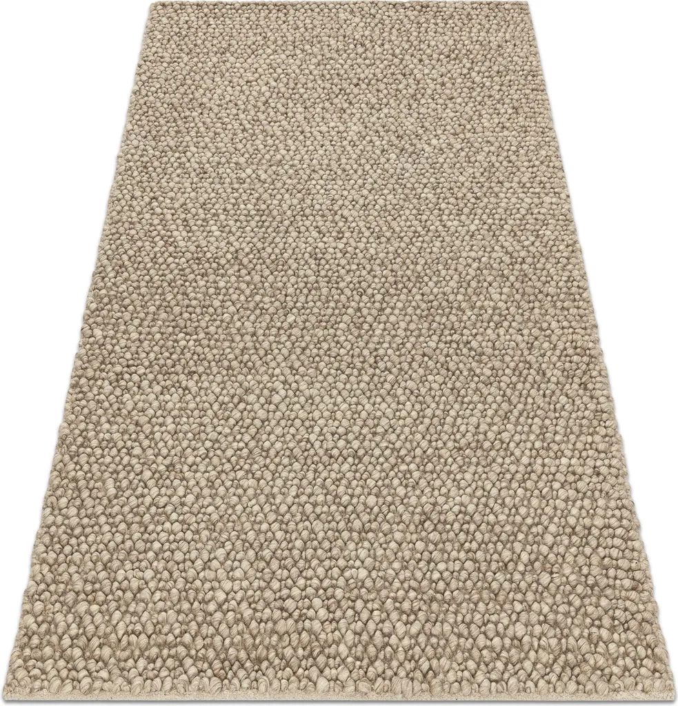 Tapis en laine TAHAR 99005C beige 120x180 cm - Boucle tissée à la main