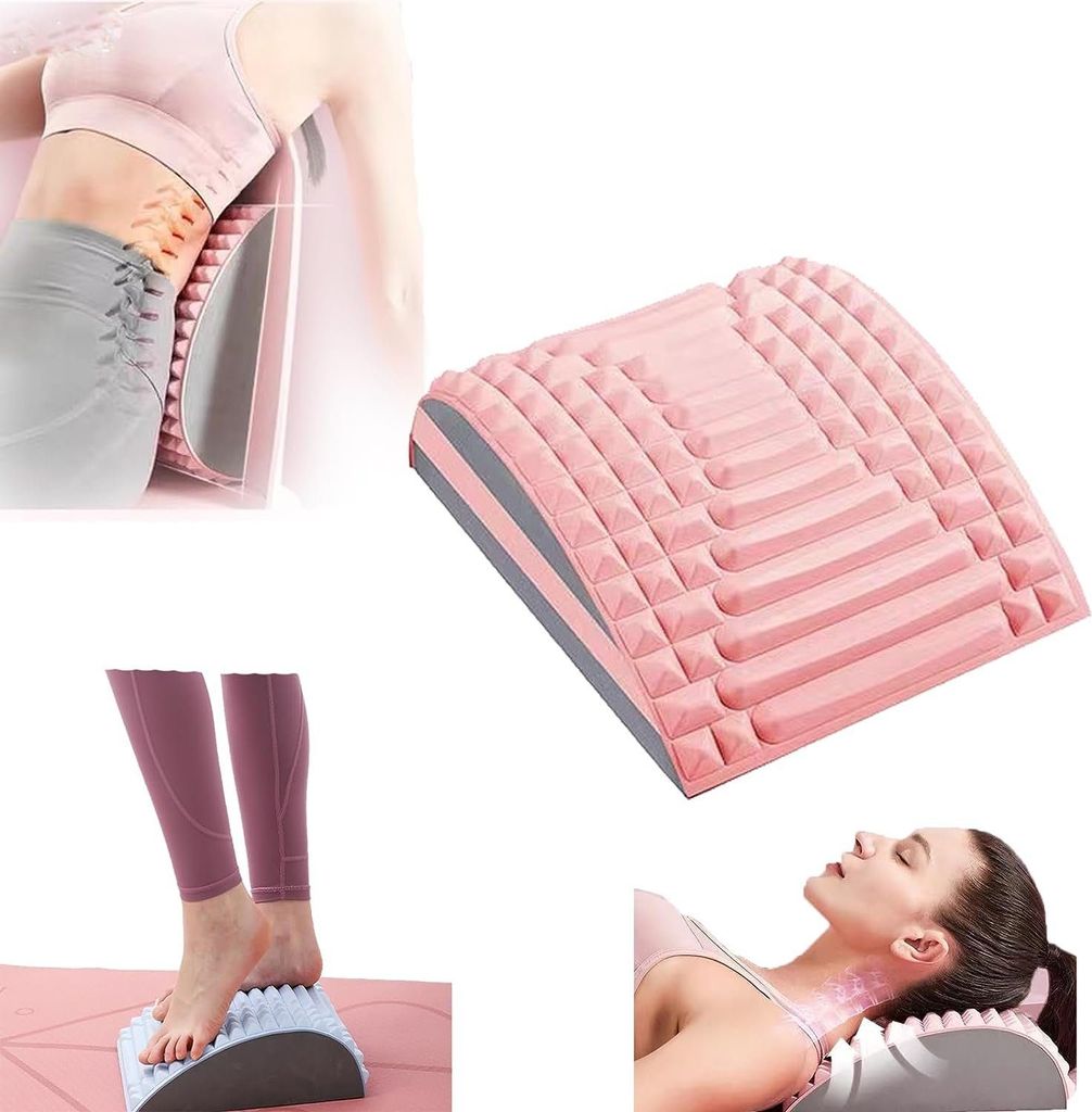Welikera Bauchmuskelmaschine Rückenstrecker, Taillenmassage Stretcher Back Wirbelsäulenstrecker, Rosa