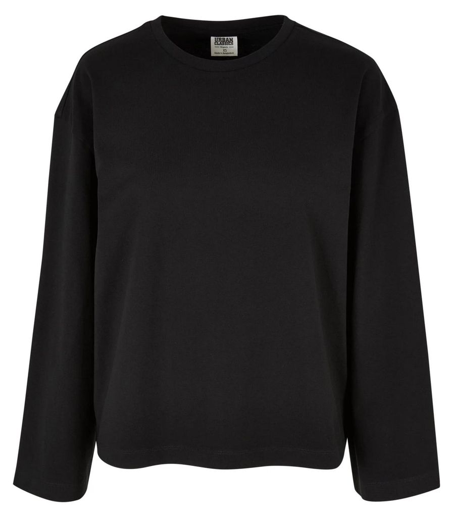 Urban Classics - T-Shirt für Damen Langärmlig TN1072 (S) (Schwarz)