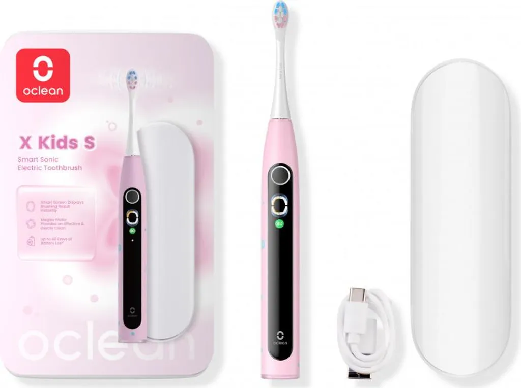 Oclean X Kids S Brosse à Dents Électrique Rose pour Enfant avec Écran