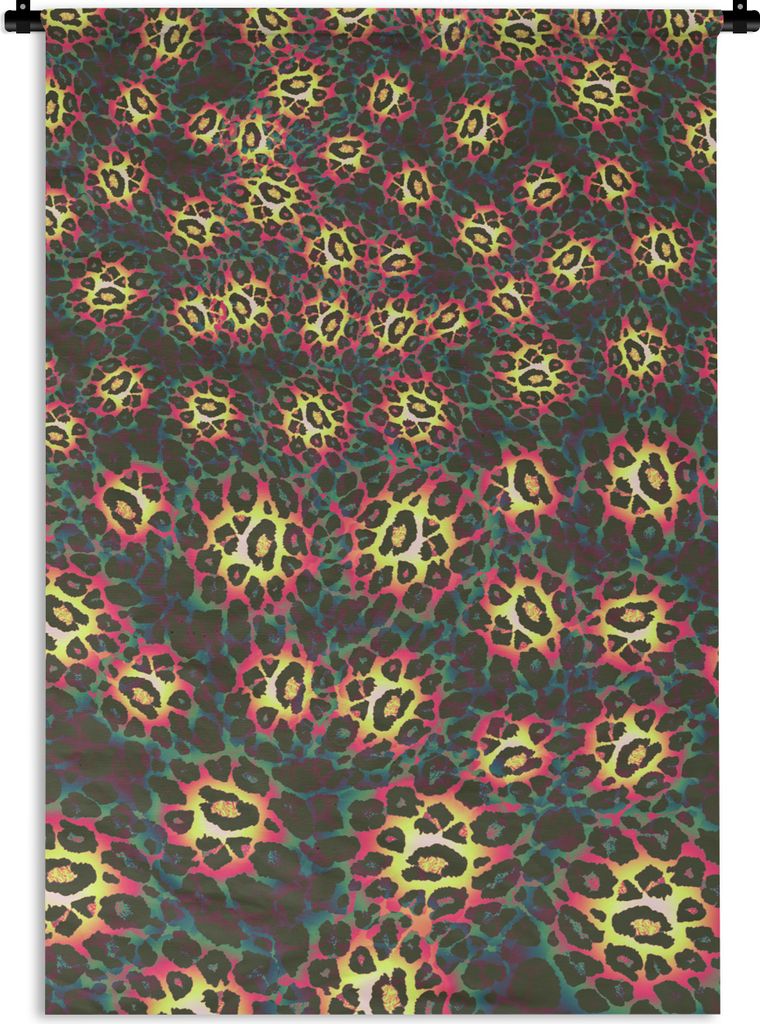 MuchoWow Wandteppich Wandbehang Pantherdruck - Gelb - Muster - Farbe 120x180 cm Tapisserie Dekoration Wandtuch - Schlafzimmer - Dekorationen für...