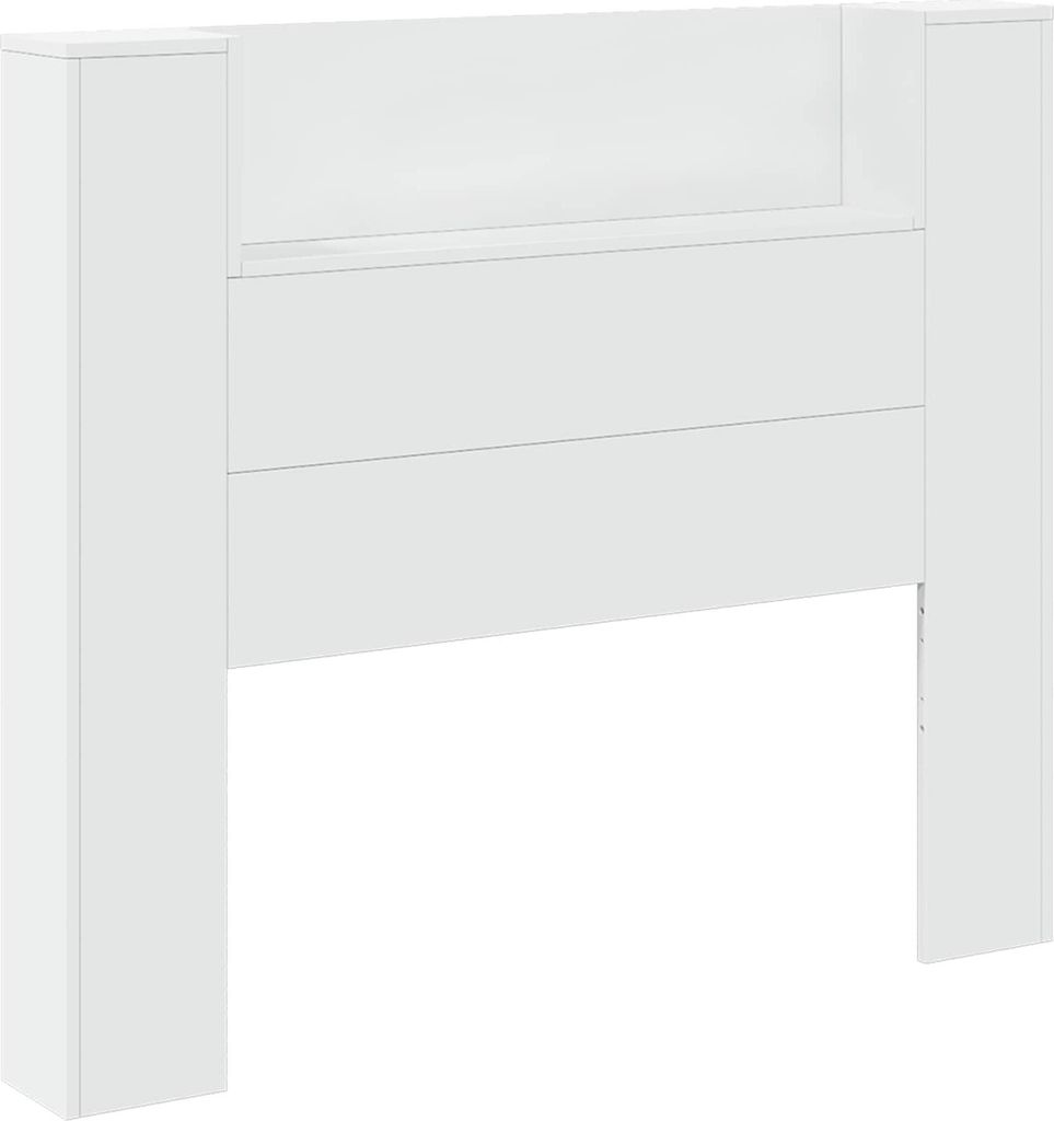 Kopfteil mit Regal Weiß 120 x 16,5 x 103,5 cm Holzwerkstoff