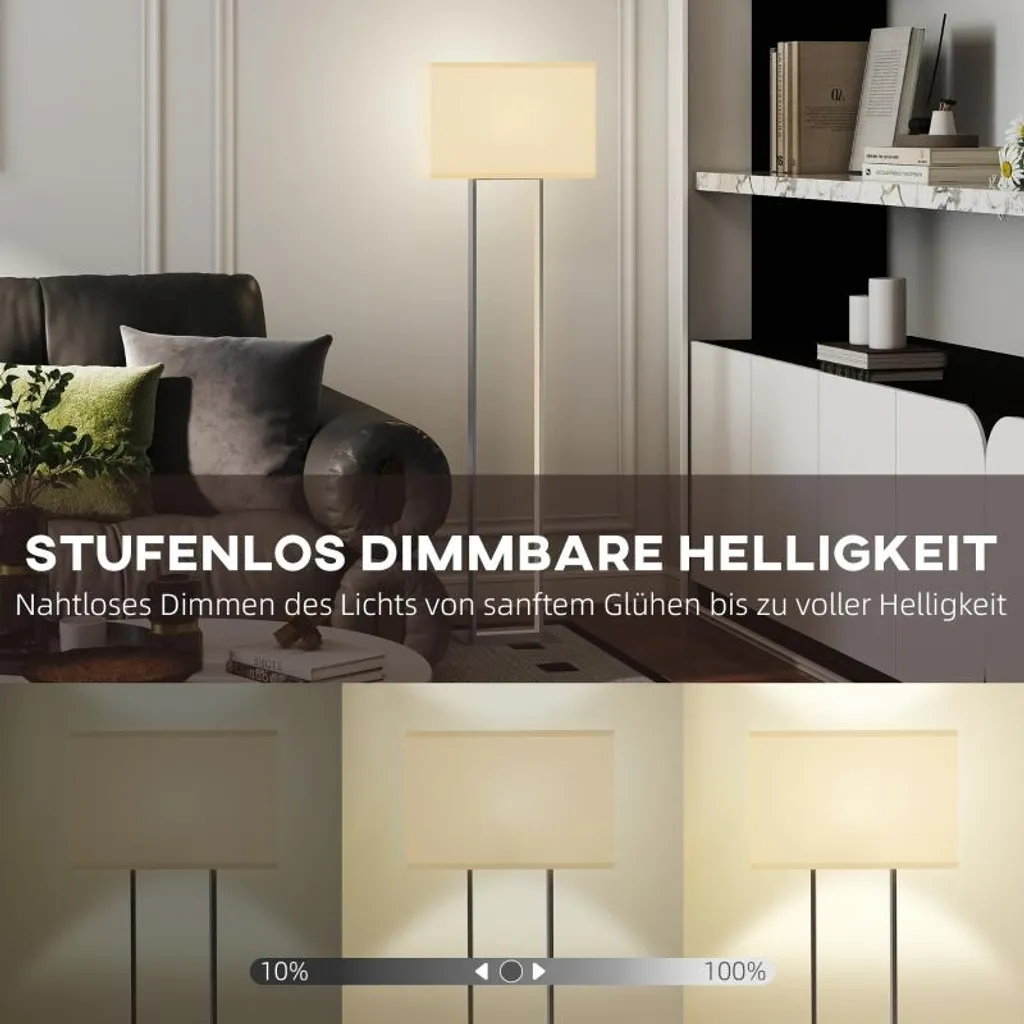 Lampe de Lecture pour Chambre avec Luminosité Ajustable Aspect Lin - 6