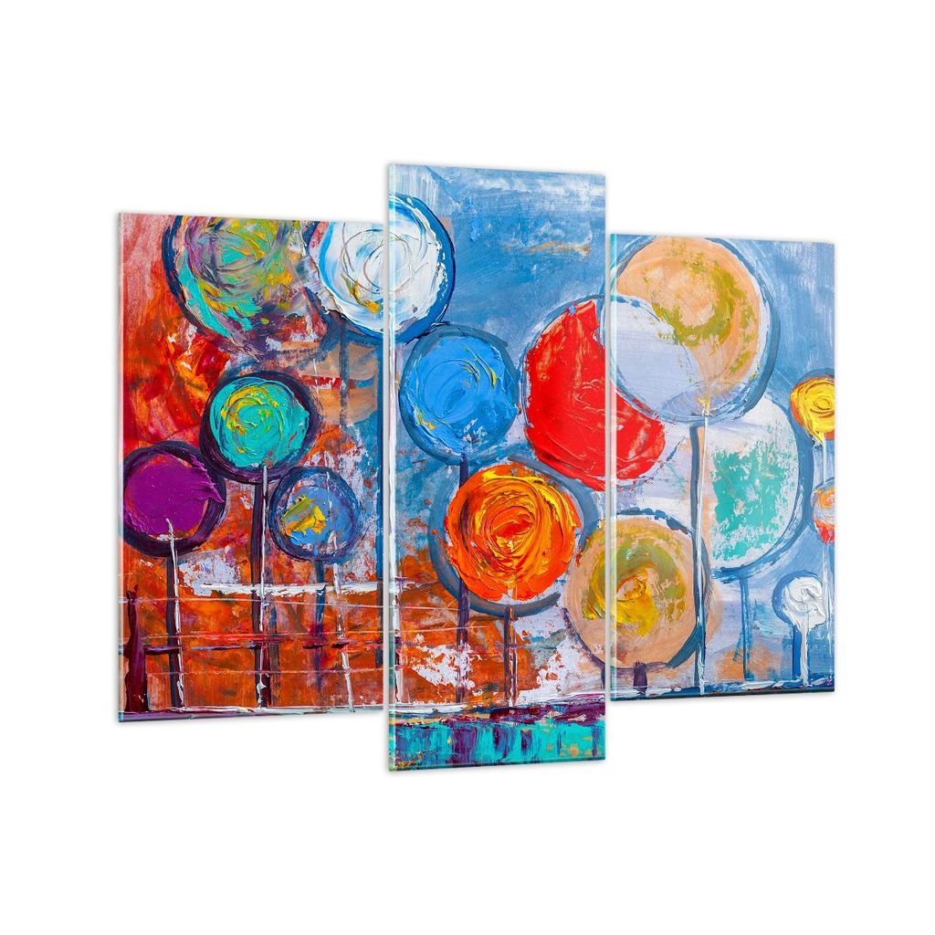 Bilder auf glas - Abstraktion modern - 130x100cm - Glasbilder - Wandbilder - Kunstdruck - zum Aufhängen bereit - Wanddekoration aus Glas - Glas Bi...