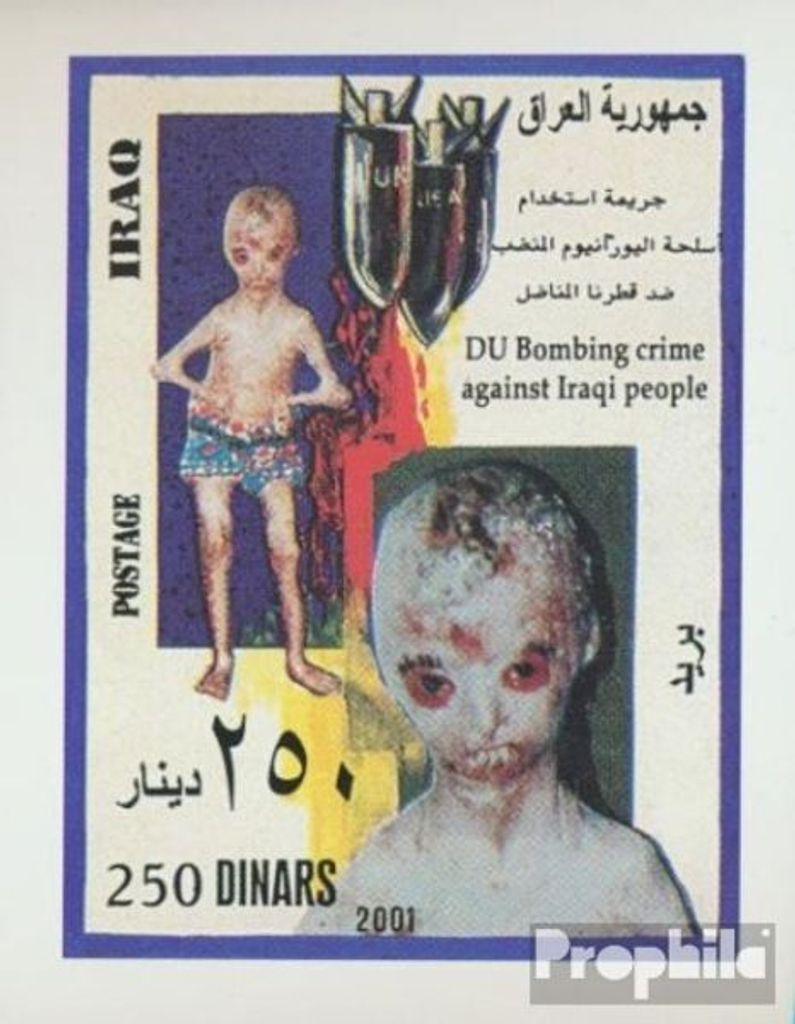 Briefmarken Irak 2001 Mi Block98 (kompl.Ausg.) postfrisch Uran gegen den Irak