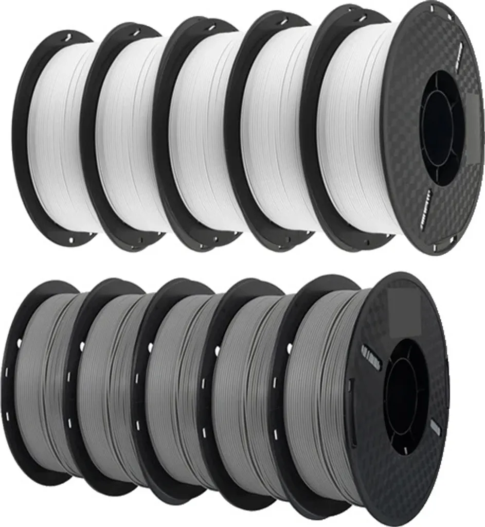 Filament HS-PLA 1.75mm anti-bouchage haute vitesse blanc gris 10kg