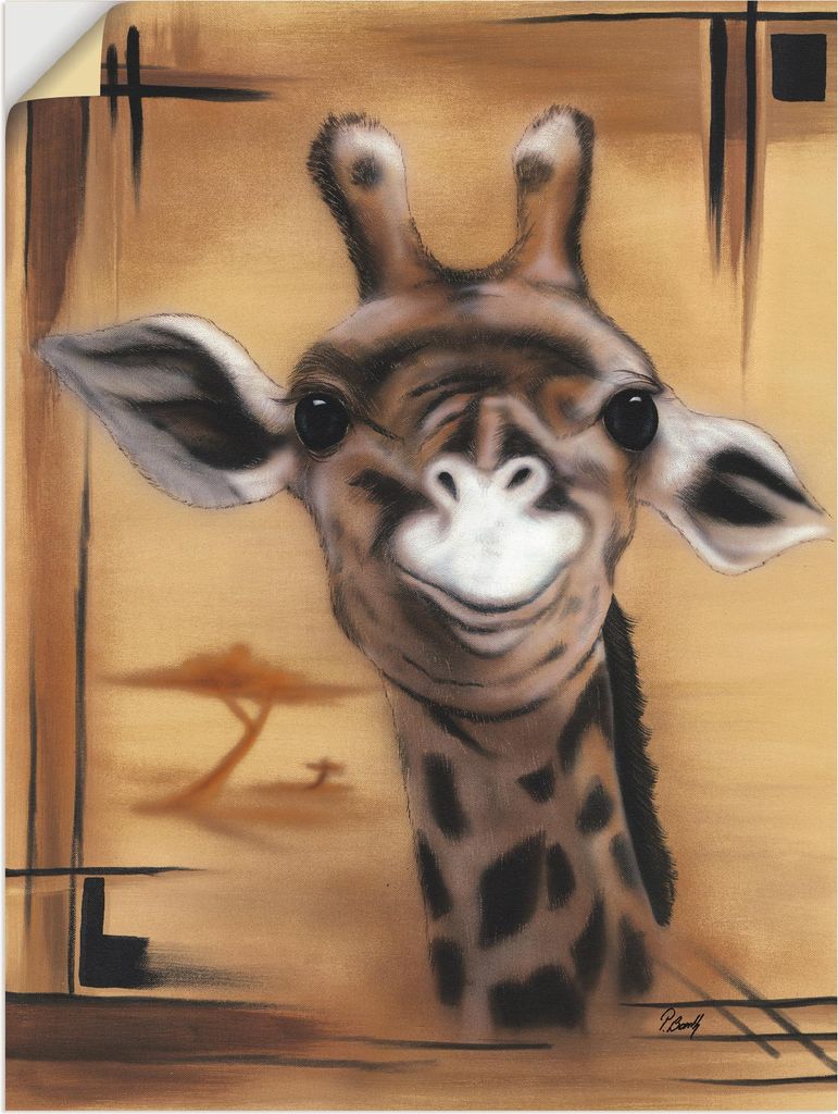 ARTland Wandbild, selbstklebend Giraffe Größe: 90x120 cm