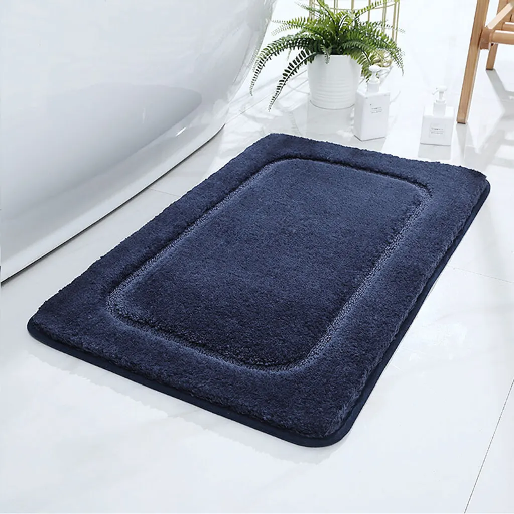 Tapis de bain pour sortie de douche sécurisée et pieds secs bleu 50x80
