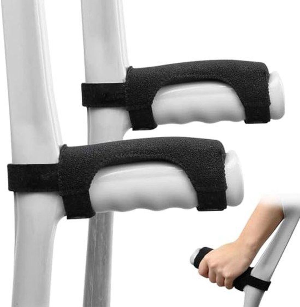 Ultiluxe Krückengriff-Pads - Anti-Rutsch-Polster - Komfortable Handgriff Schützer - 2 Stück - Schwarz