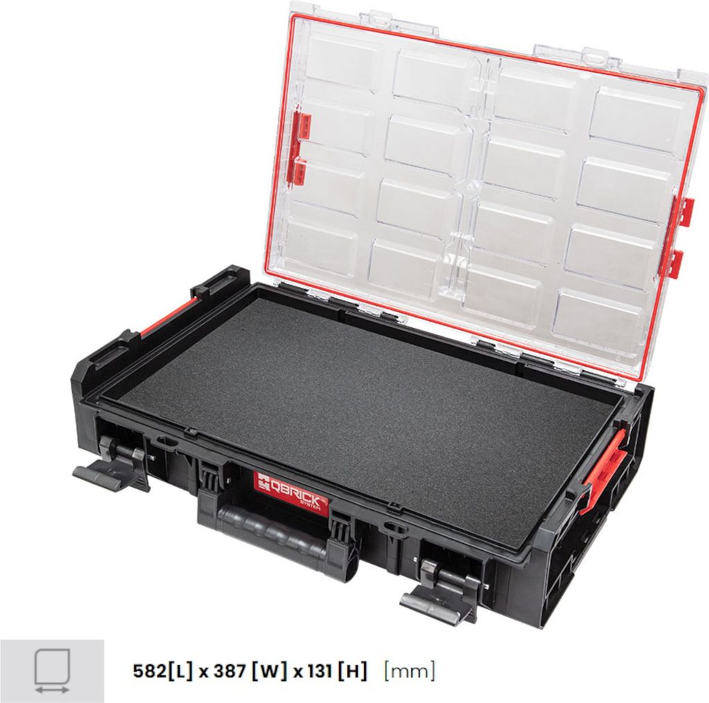 Qbrick System ONE Organizer XL 2.0 MFI stapelbar 582 x 387 Produktbild 