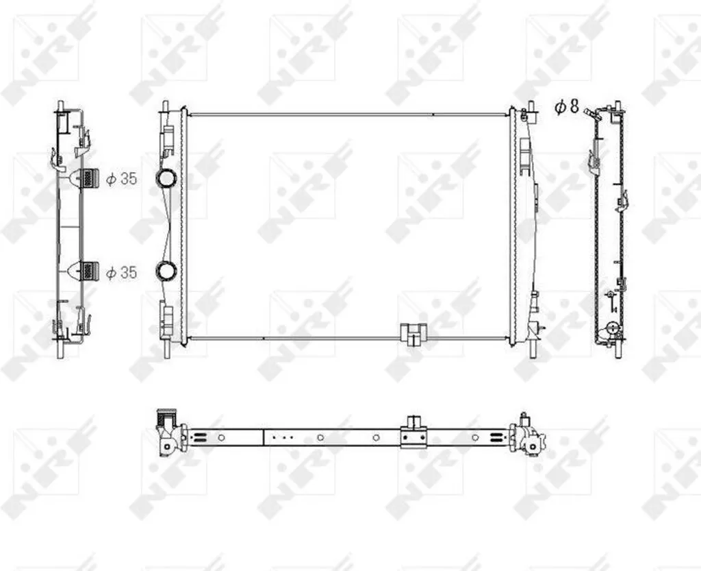 Radiateur de refroidissement moteur Qashqai +2 I J10 - Modèle NRF 53757