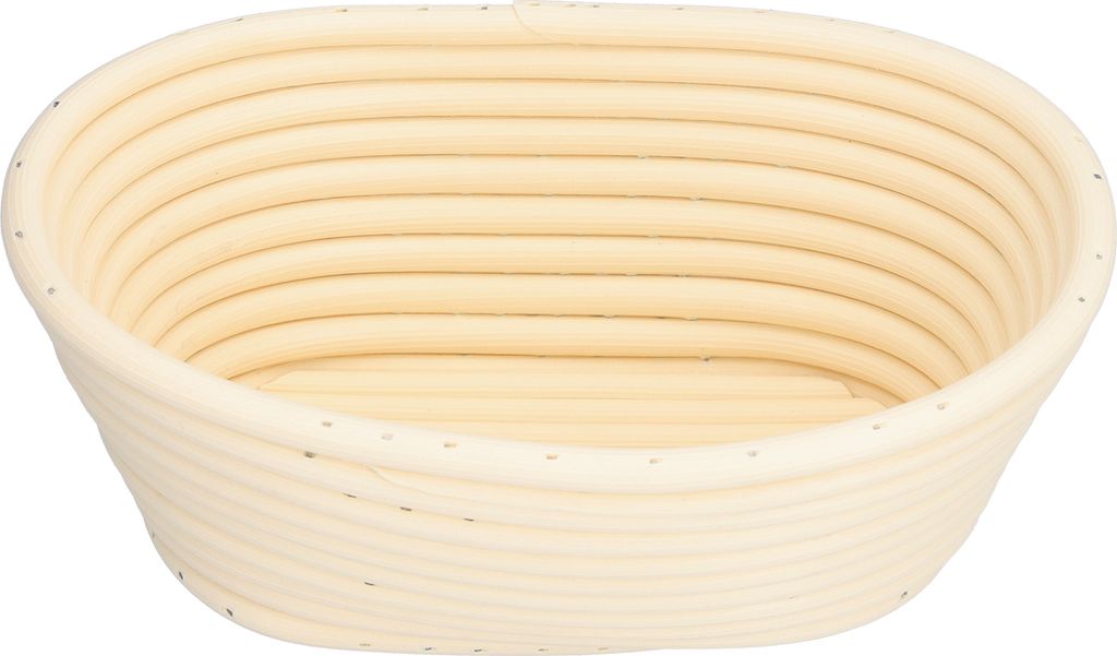 Waschbarer Gärkorb für Brot, innovative Form, Backform für Küche und Backstube, beige, oval, 21 x 14 x 8 cm