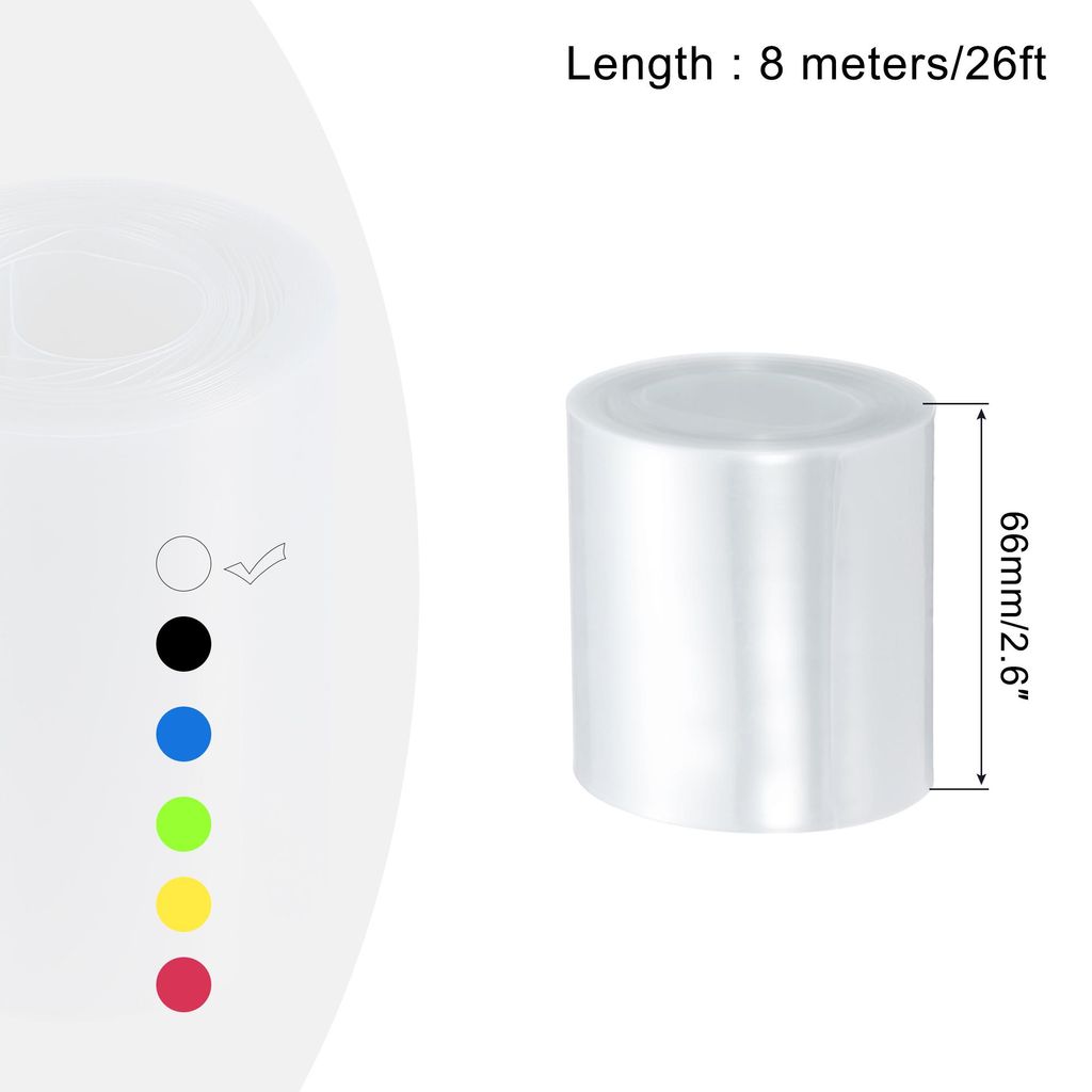 5,5m L?nge PVC Schrumpfschlauch 42mm ID, 66mm Flachbreite Isolierschlauch Wasserdicht Schutzschlauch, Verh?ltnis 2:1 Schrumpfschl?uche fš¹r 18650...