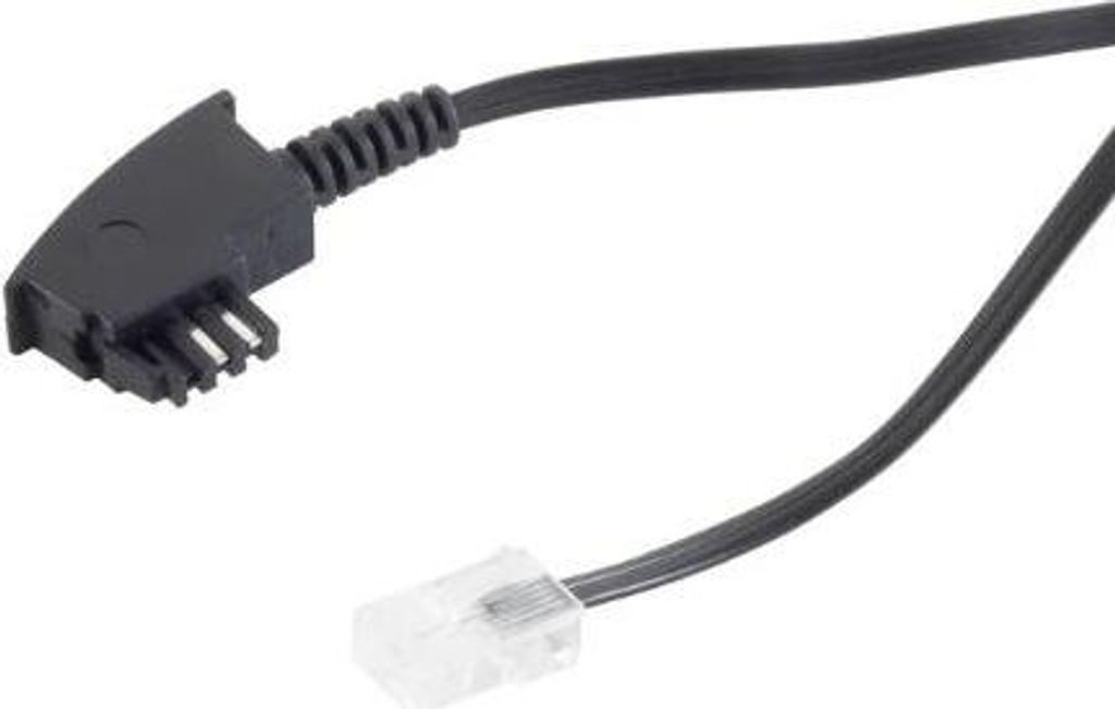 Telefonkabel 6m, TAE-F-Stecker / RJ 45 Stecker