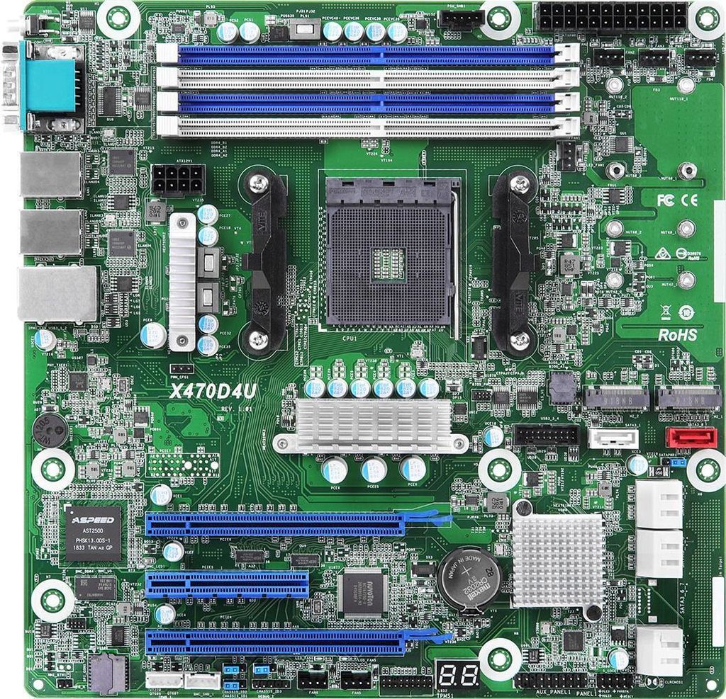 ASRock X470D4U - AMD - Socket AM4 - AMD Ryzen™ 3 2ème Image du produit 