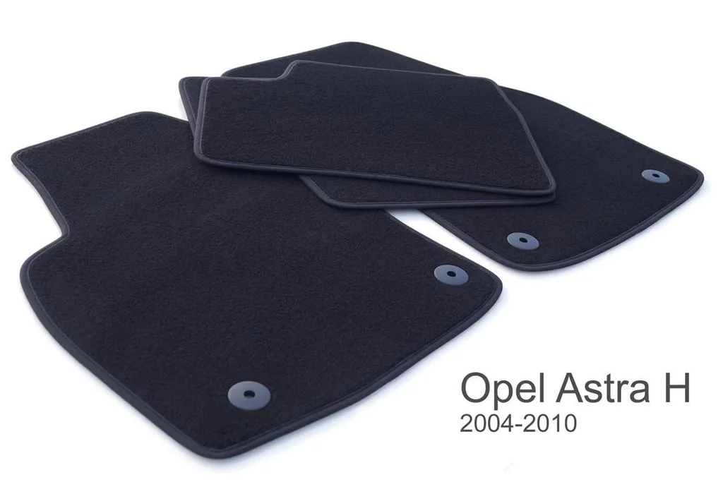 Tappetini Opel Astra H in Velluto Nero - Qualità Originale Set 4 Pezzi - 1