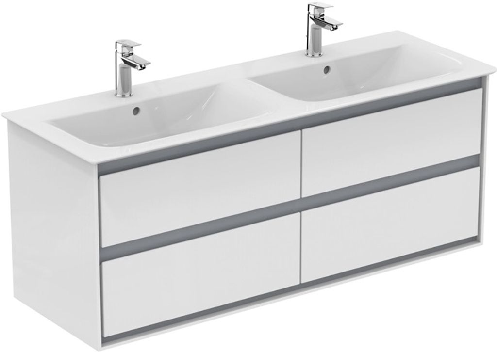 Ideal Standard Möbeldoppelwaschtisch CONNECT AIR 1340 x 460 x 165 mm weiß