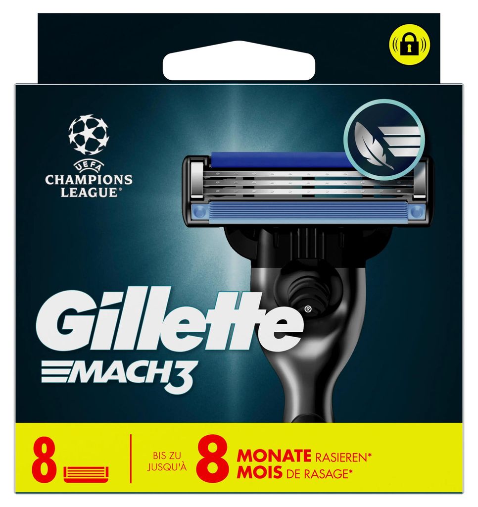 Gillette MACH3 Rasierklingen 8er Pack – Ersatzklingen für MACH3 Rasierer
