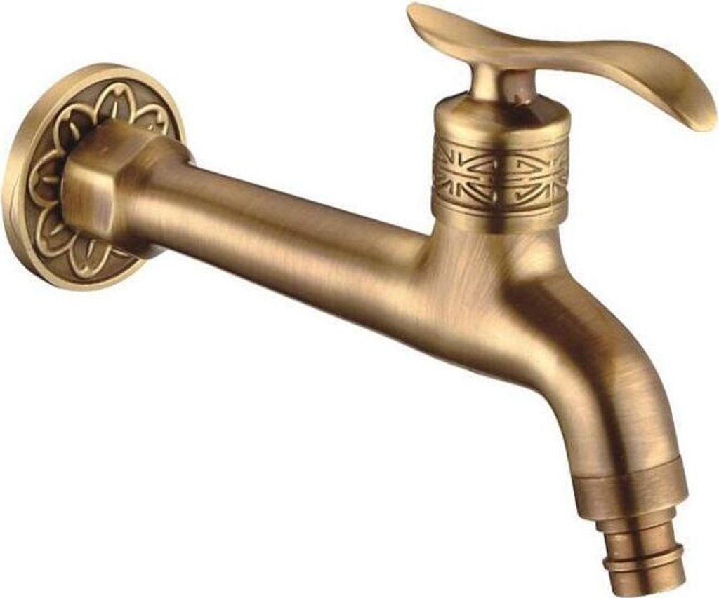 Nostalgie Messing Waschtischarmatur für Bad - Antik einhebelmischer Wasserhahn Waschtisch Wannenarmatur normal für Küche Toilette Balkon, C