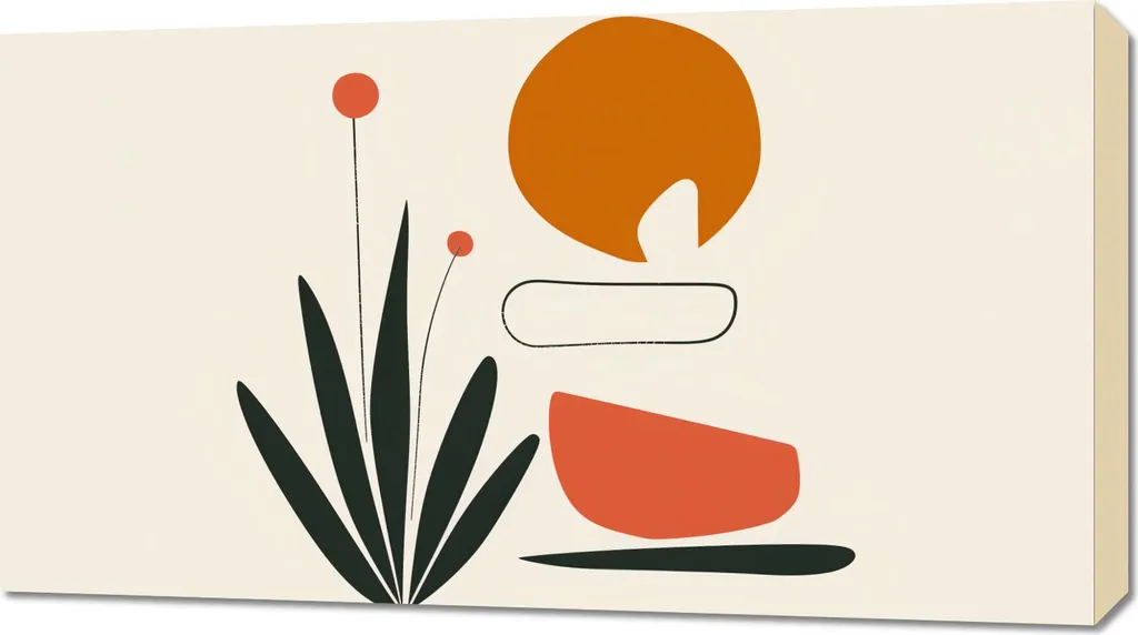 Offerta Quadro Zen Astratto 90x50 cm - Stampa Tela Pronta da Appendere