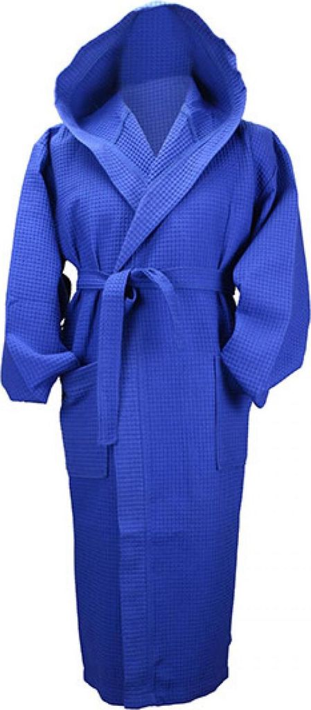 A&R 028.50 | Robezz Waffle Bathrobe With Hood Bademantel Mit Kapuze - Farbe: True Blue - Größe: 3XL