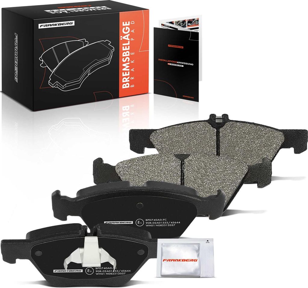 Frankberg 4x Bremsbeläge Vorderachse für Mercedes-Benz C208 A208 W210 S210 R170 Chrysler Crossfire 1995-2008