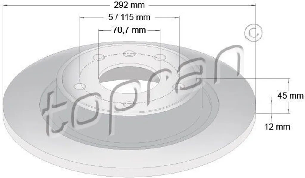 Disque de frein arrière contre vibrations et bruits pour Astra J et Zafira