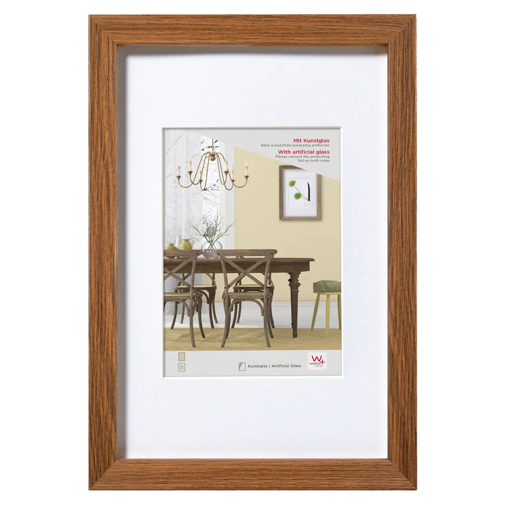 Walther Design Longford Cornice In Legno 15x20 Cm – Marrone – Profilo Ruvido Stile Country - 5