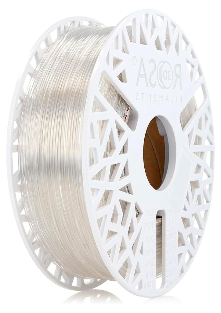TPU Filament 1,75 mm für 3D-Drucker, Transparent, 1 kg Spule, Flex 96A