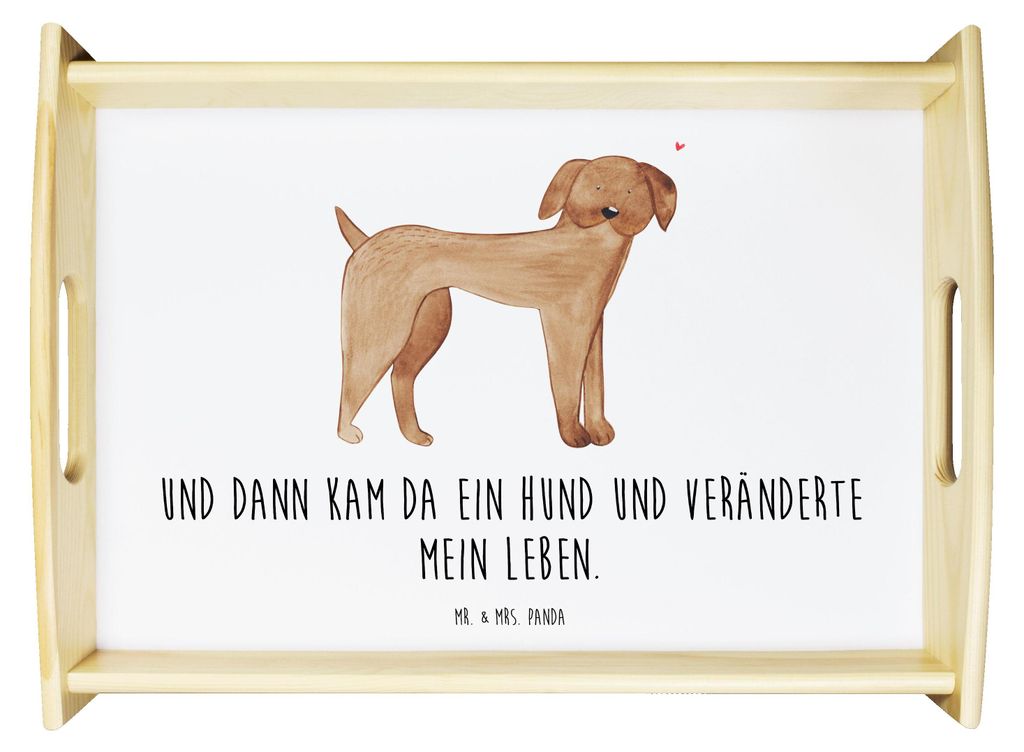 Mr. & Mrs. Panda teetablett Hund Dogge - Weiß - Geschenk, Tablett, Holztablett, Servier, holz, Sofa, Deutsche, Herz, Dekotablett, Sprüche