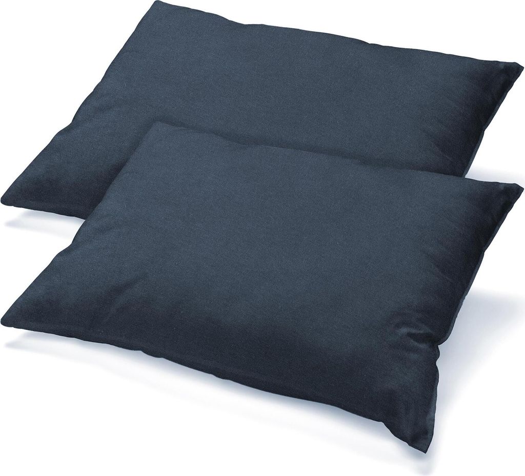Doppelpack BeNature Bezug 40x80 dunkelblau Mako-Baumwolle Jersey Reißverschluss