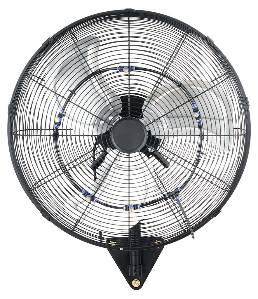 SucceBuy Industrieller Wandventilator 95W, 56 cm, 7 m/s Luftstrom, oszillierend mit Fernbedienung, Nebelfunktion & 18h Timer, IP44 wasserfest für ...