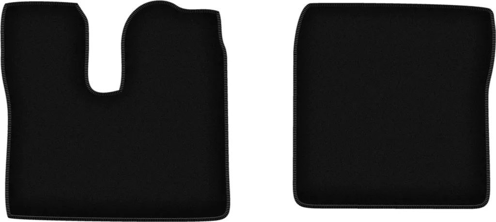 Wielganizator Tappetini anteriori in velluto per MAN TGX (2017-, camion) neri, set 2 pz, con fissaggi