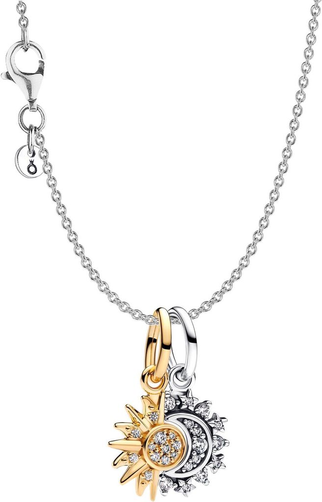 Pandora 68595 Damen-Collier Silber Sonne und Mond Set 1