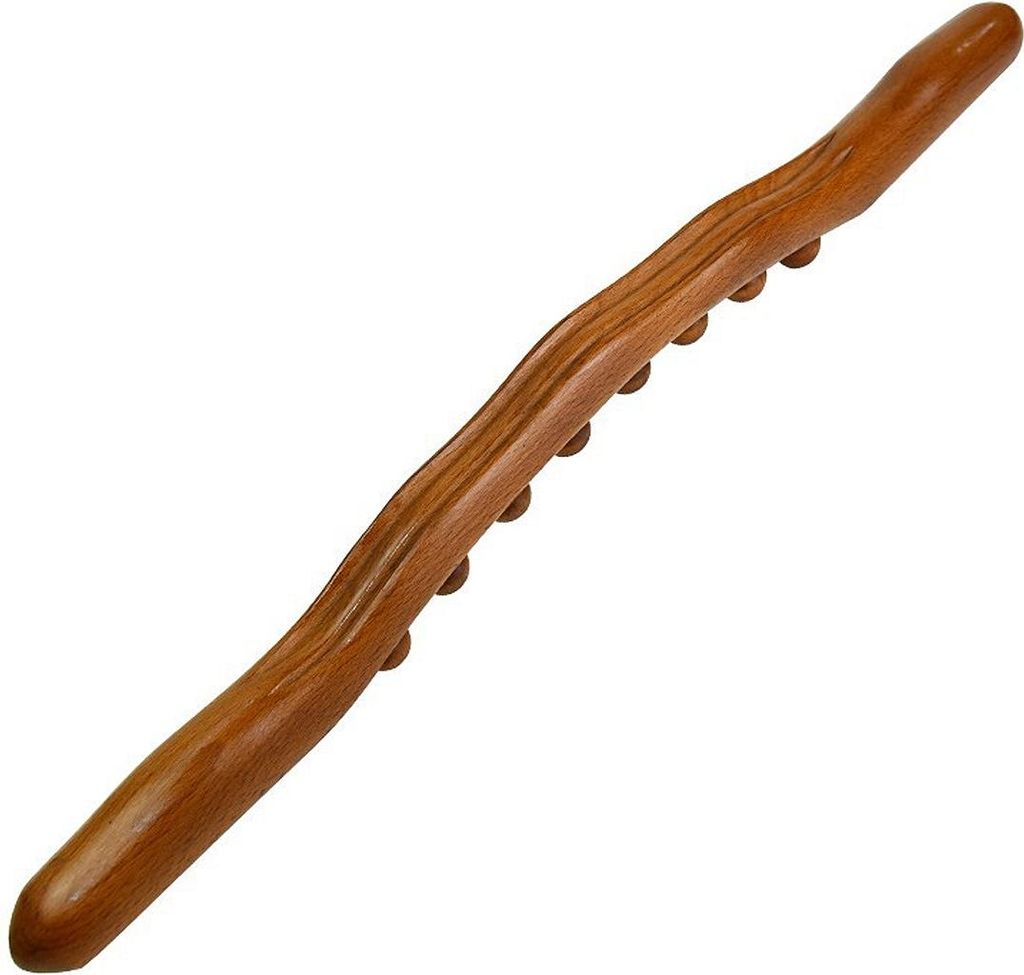 Massagegerät Holz, 31 Perlen Massage Roller Stick, Guasha Produktbild 
