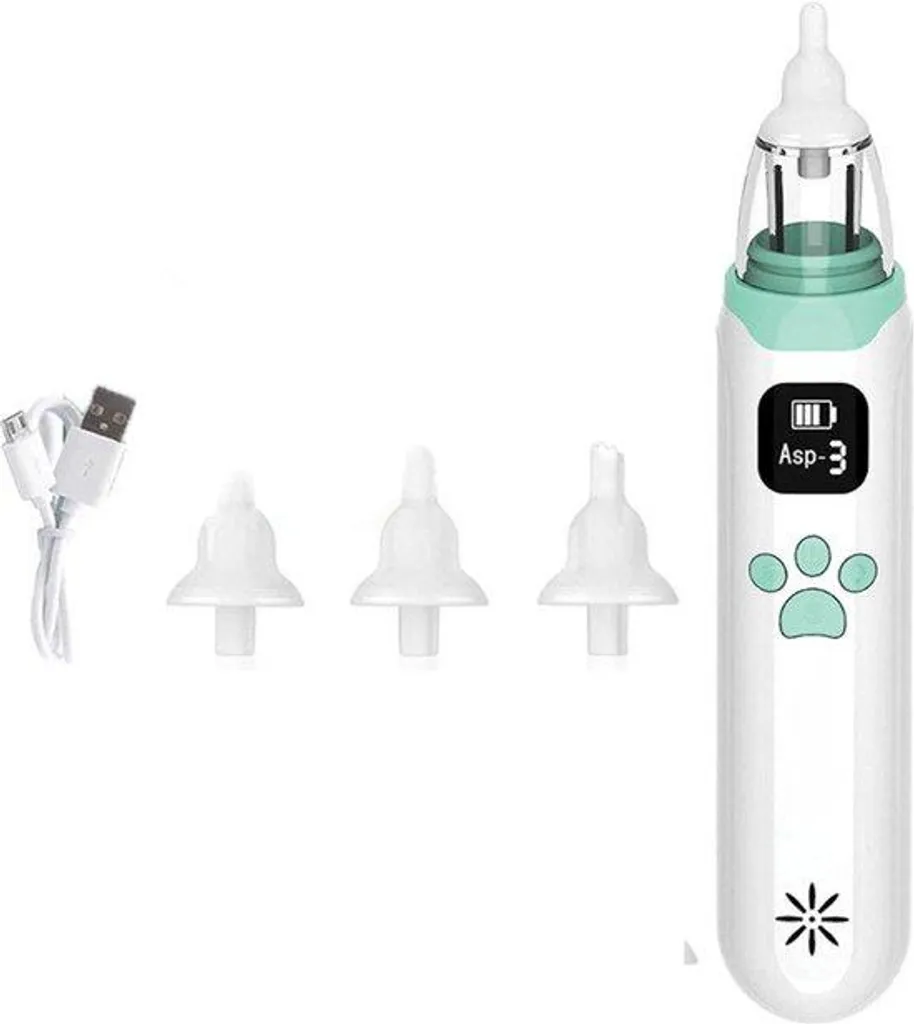 Nettoyeur de nez électrique bébé 3 embouts silicone avec musique zen