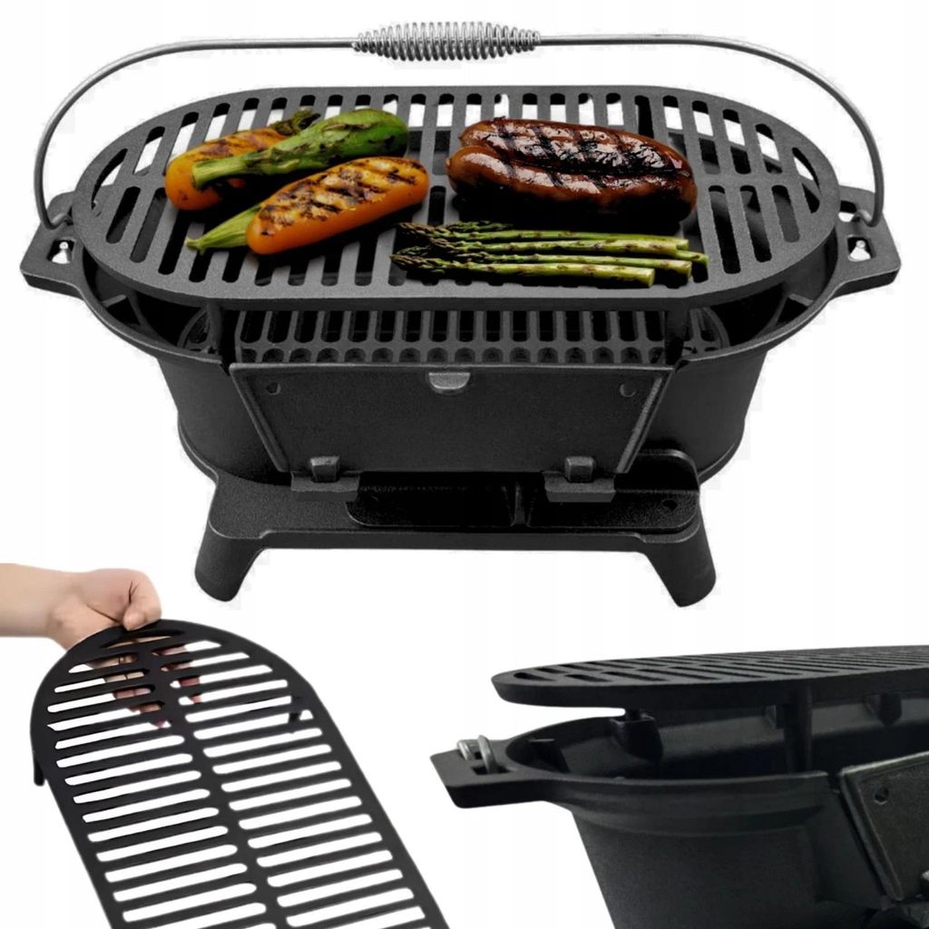 HAGE Hibachi Holzkohlegrill aus Gusseisen mit Grillrost 43 Produktbild 