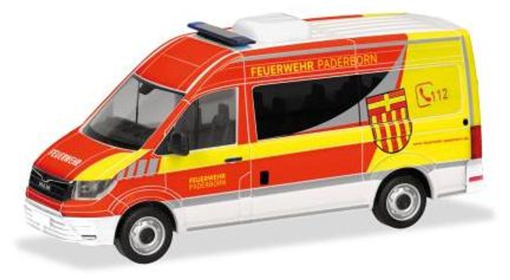 Herpa MAN TG-E Bus HD Feuerwehr Paderborn 098816