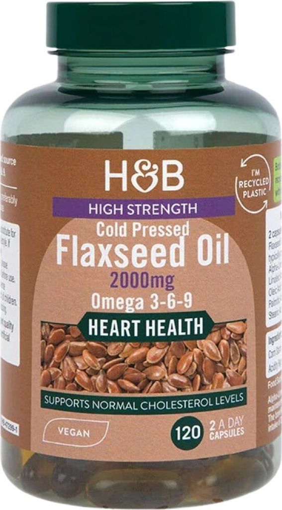 Holland And Barrett | High Strength Cold Pressed | Flaxseed Oil 2000 mg