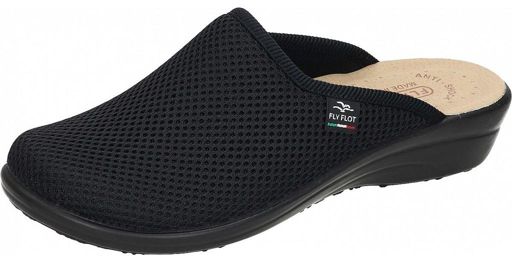FLY FLOT Hauschuhe schwarz in Gr. 42