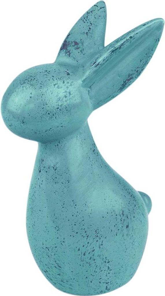Anhänger aus natürlichem Speckstein, türkis, mit detailreichem Hasenmotiv – Ein Unikat