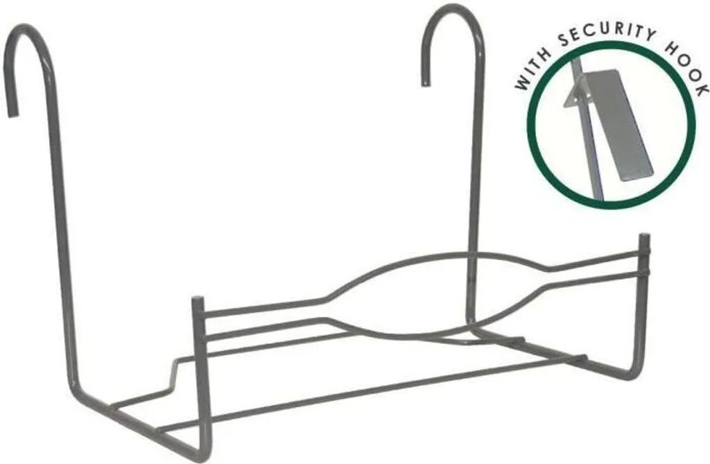 Porta Fioriera da Ringhiera 35x18 cm Antracite | Design Solido e Sicuro - 1
