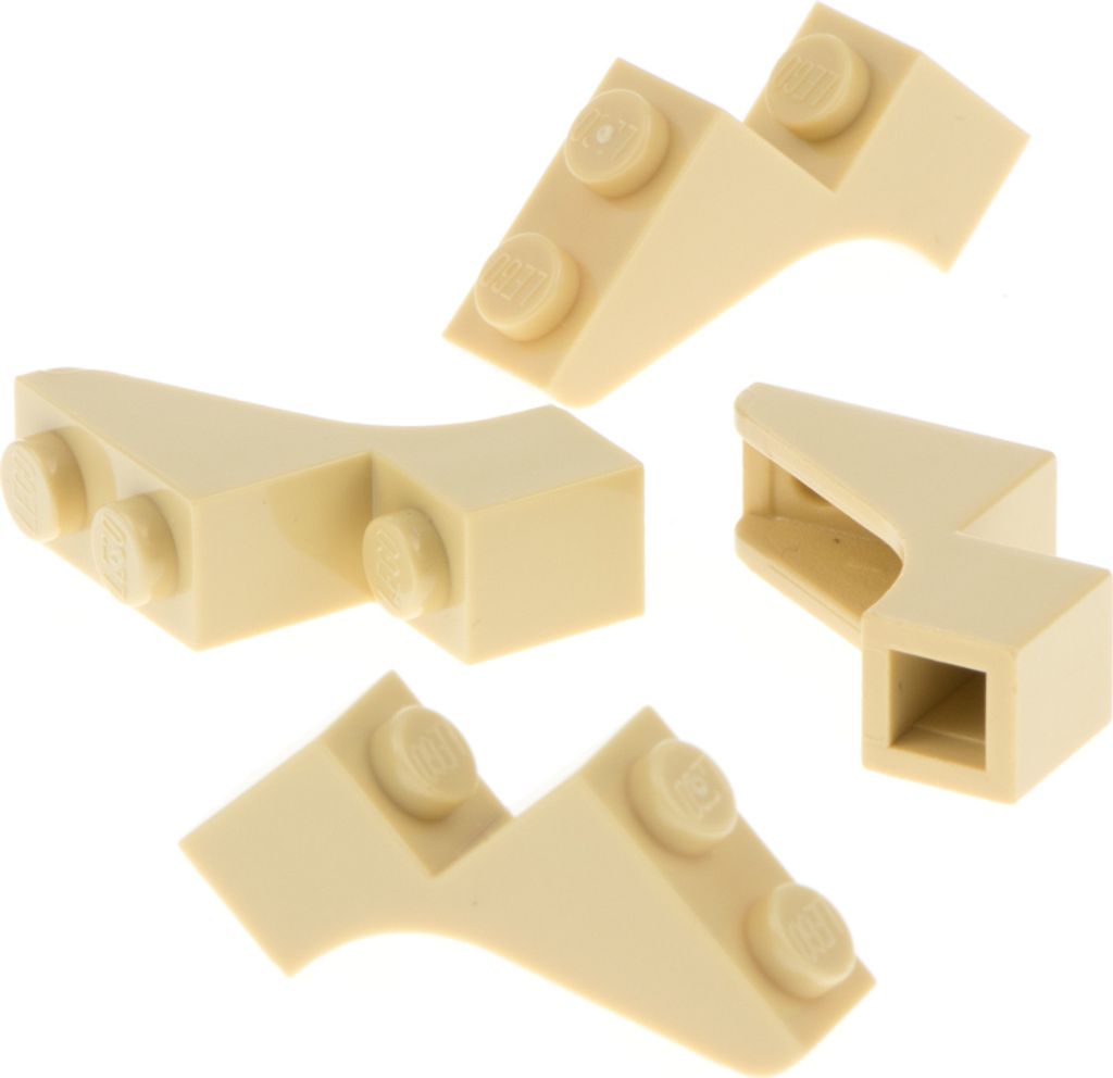 4x Lego Bogenstein 1x3x2 beige Brücke Burg Tor Star Wars Set 75330 88292