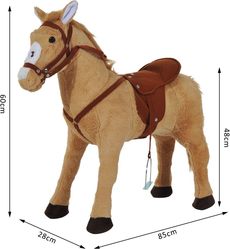 HOMCOM Reitpferd Plüschpferd Spielpferd Kinderpferd mit Produktbild 
