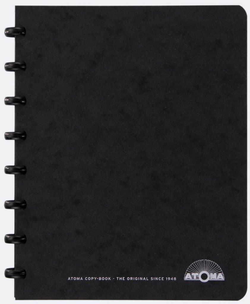 Atoma – Quaderno per riunioni, ft A5, nero, a righe Immagine del prodotto 