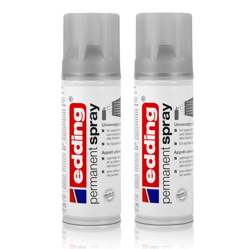 2x edding Permanent Spray Universalgrundierung grau 200 ml