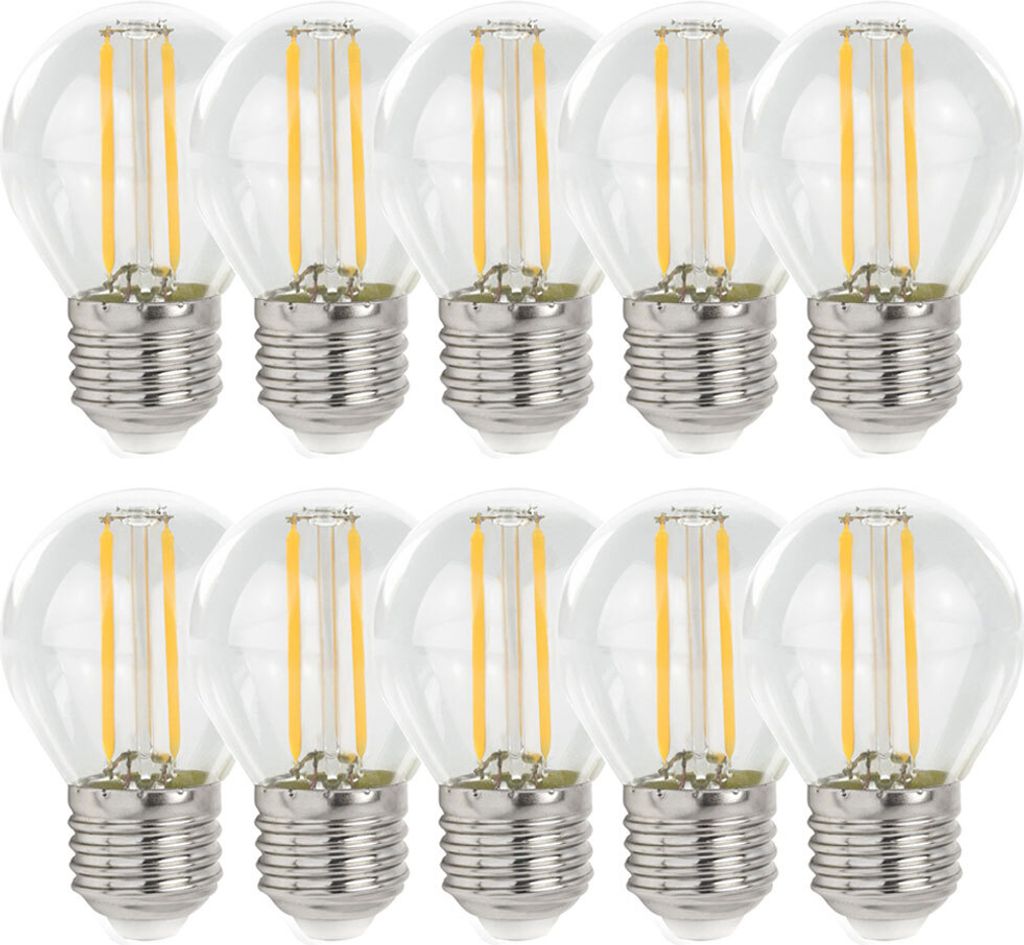 10 x LED Filament Leuchtmittel Tropfen Kugel G45 1W E27 Produktbild 