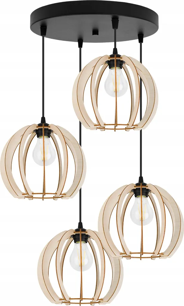 Illuminazione LED Sospensione Legno Moderno: Concept Living Minimal